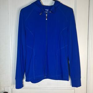 Layering Piece Danskin Blue Long Sleeve Draw String Zip Up Hoodie Size Medium